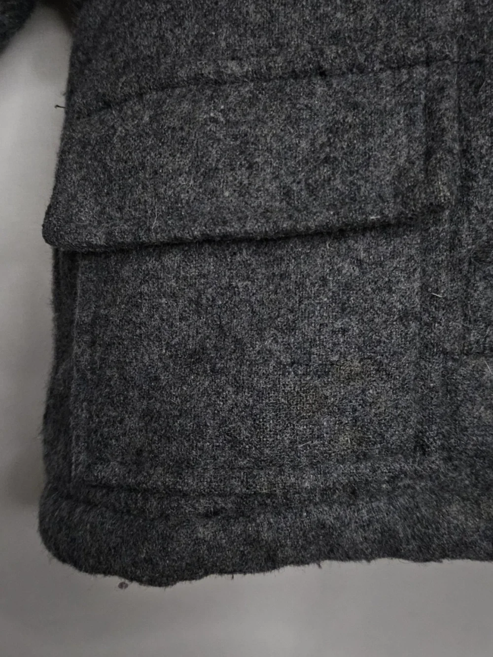 Baby Boy Infant Childrens Place Gray Wool Blend Zip Button Pea Coat Hooded 6-9M